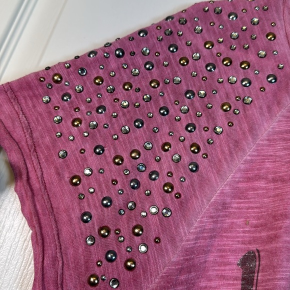 Harley Davidson Motors Studded Pink Shirt Size XL EUC #2649 - Picture 4 of 5